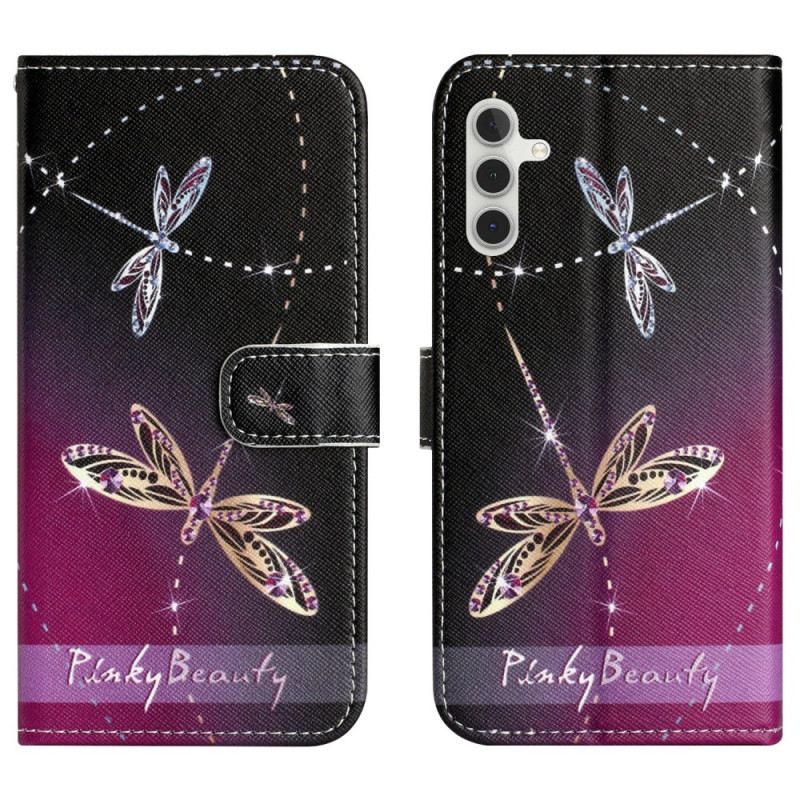 Bőrtok Samsung Galaxy A17 4g / 5g Szitakötők