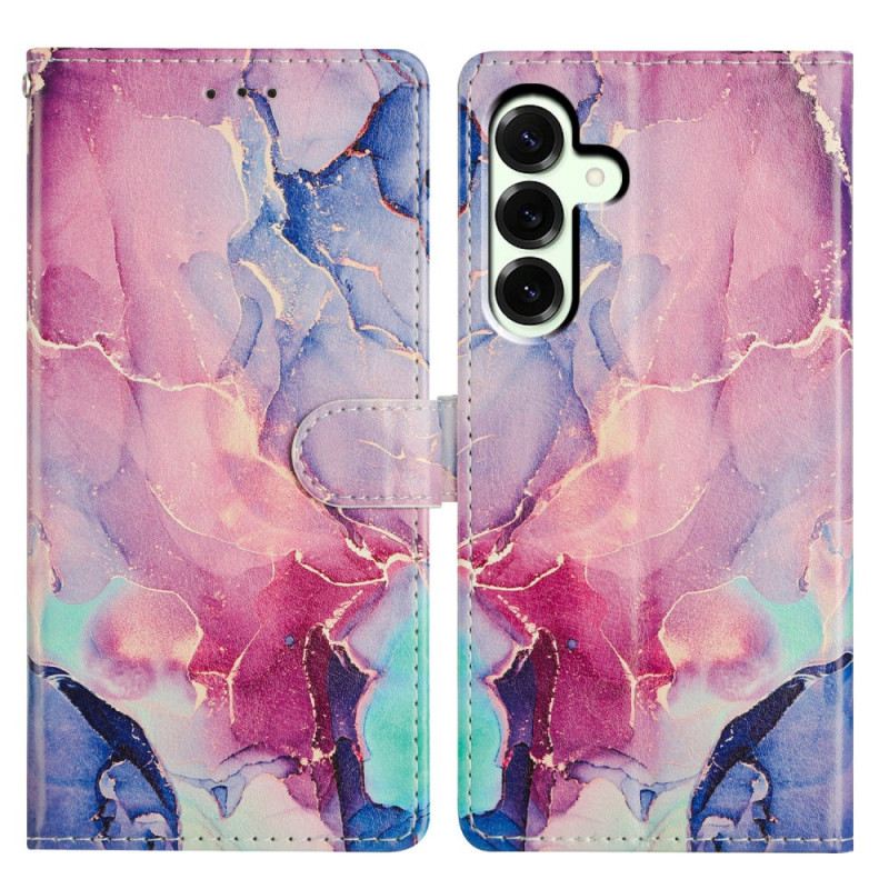 Bőrtok Samsung Galaxy A17 4g / 5g Zöld És Rózsaszín Márvány