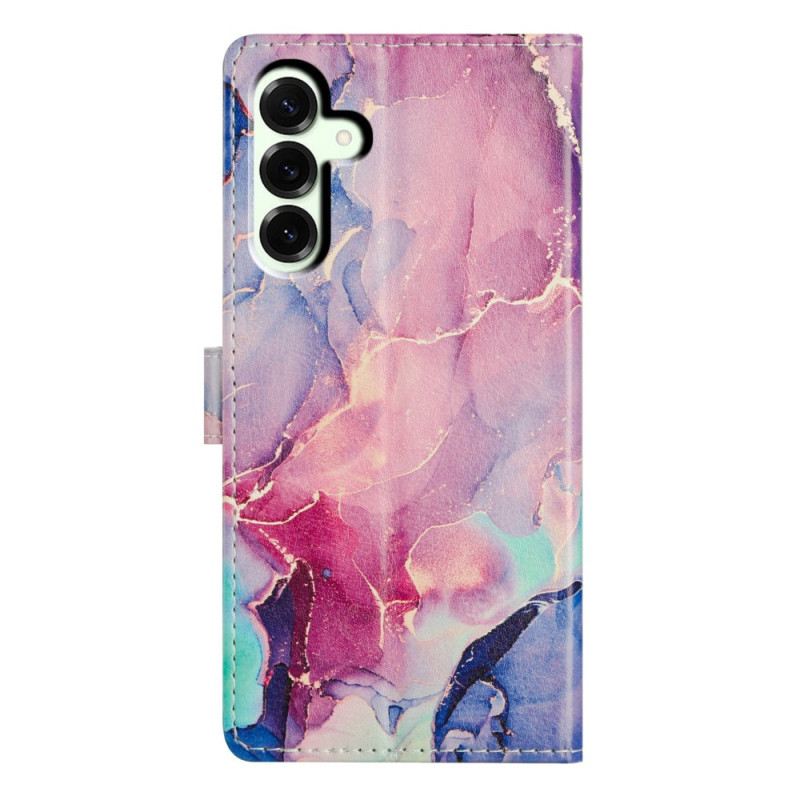 Bőrtok Samsung Galaxy A17 4g / 5g Zöld És Rózsaszín Márvány