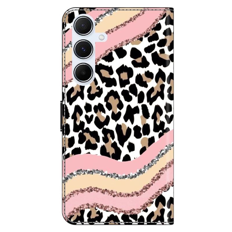 Fliptok Samsung Galaxy A17 4g / 5g Csíkos Leopárd Minta