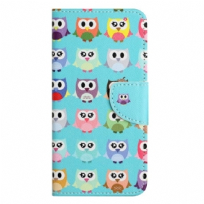 Kinyitható Bőrtok Samsung Galaxy A17 4g / 5g Baglyok