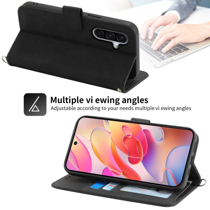 Kinyitható Tokok Samsung Galaxy A17 4g / 5g Csipkés Velúr Hatású Pénztárca