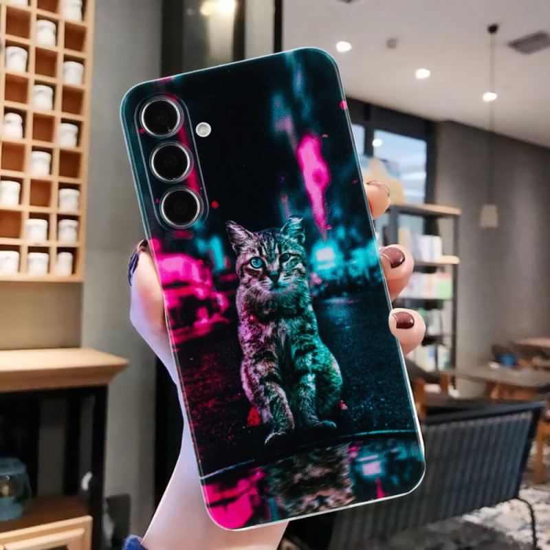 Mobiltelefon Tokok Samsung Galaxy A17 4g / 5g Macska Közlekedési Lámpával