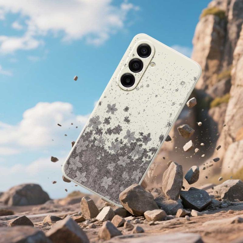 Tok Samsung Galaxy A17 4g / 5g Szürke Virágos