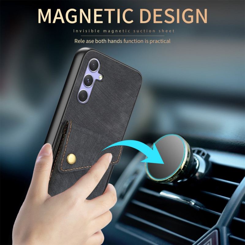 Tok Samsung Galaxy A17 4g / 5g Velúr Hatású Kártyatartóval És Nyakpánttal