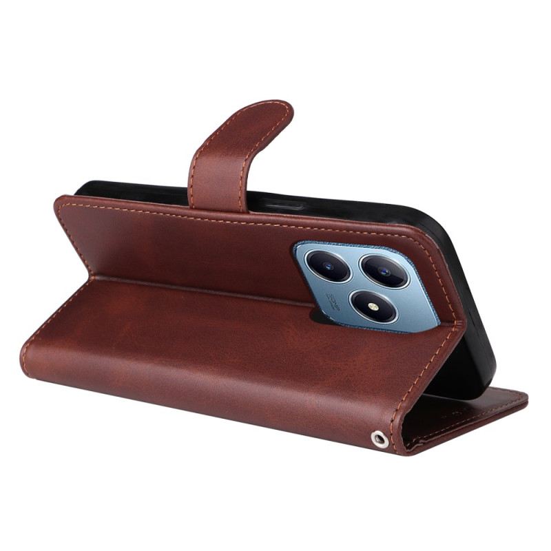 Bőrtok Realme Note 60 Egyszínű Bőrhatású