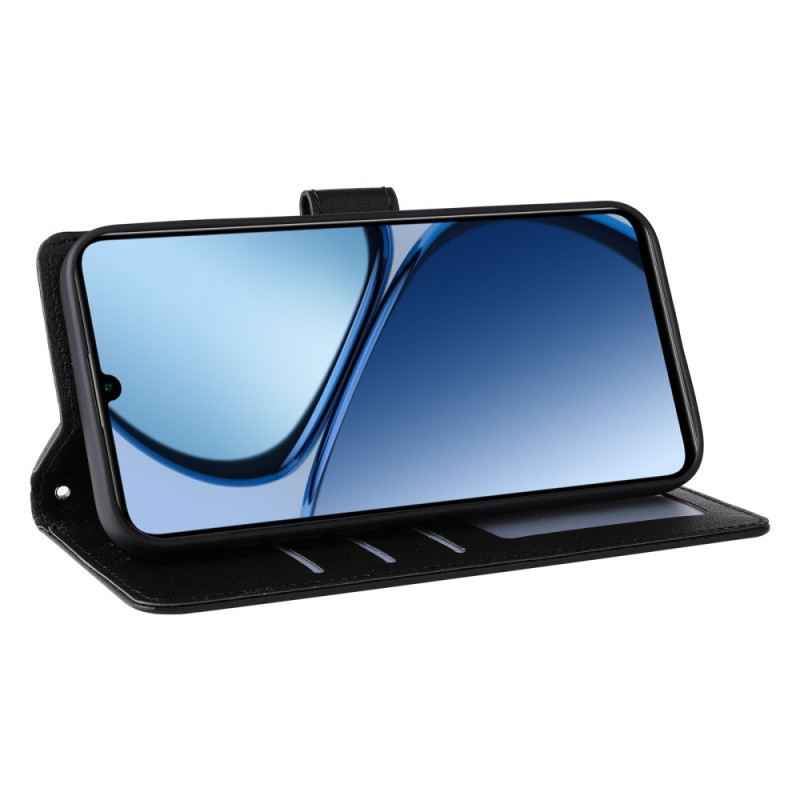 Bőrtok Realme Note 60 Egyszínű Bőrhatású