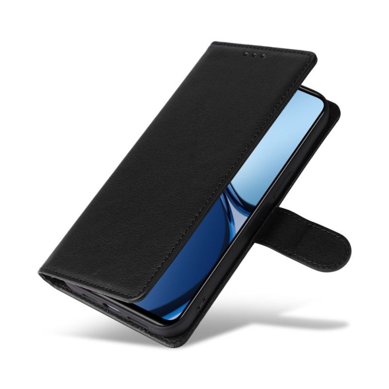 Bőrtok Realme Note 60 Egyszínű Bőrhatású