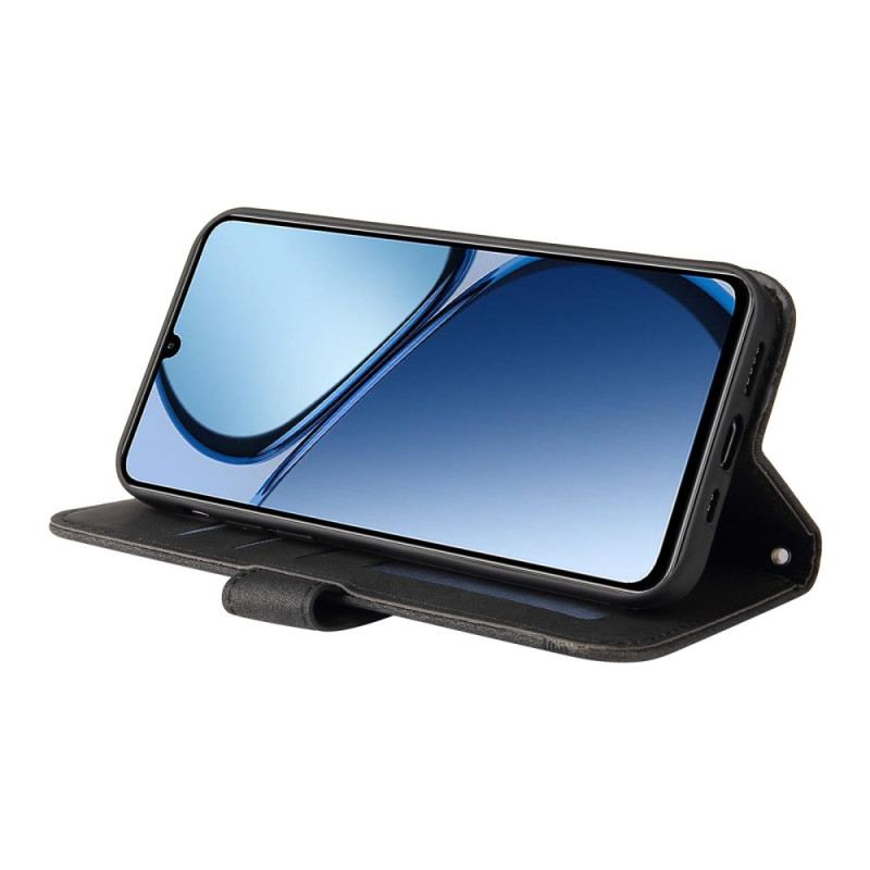 Kinyitható Bőrtok Realme Note 60 Velúr Hatású Díszszegecs