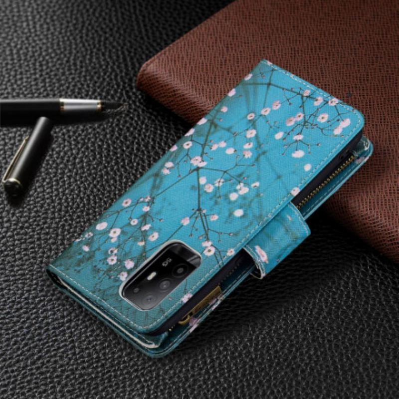 Fliptok / Bőrtok Oppo A94 5G Cipzáras Fa Zseb