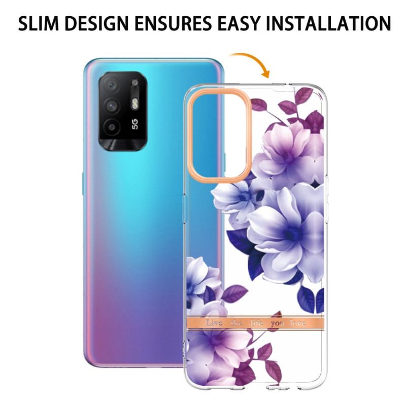 Tok Oppo A94 5G Lila Virágok