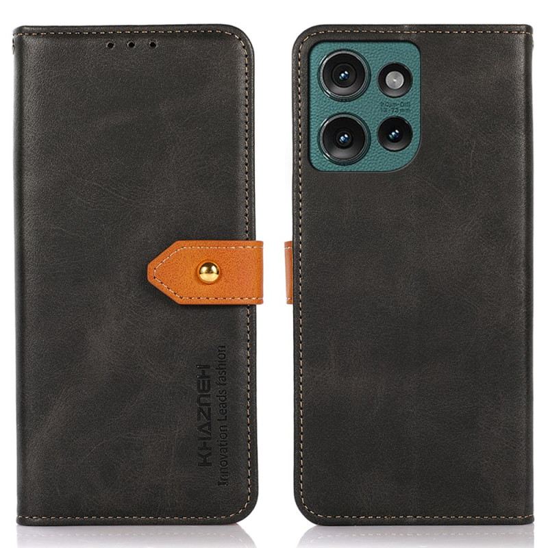 Bőrtok Motorola Edge 50 Neo Aranycsat