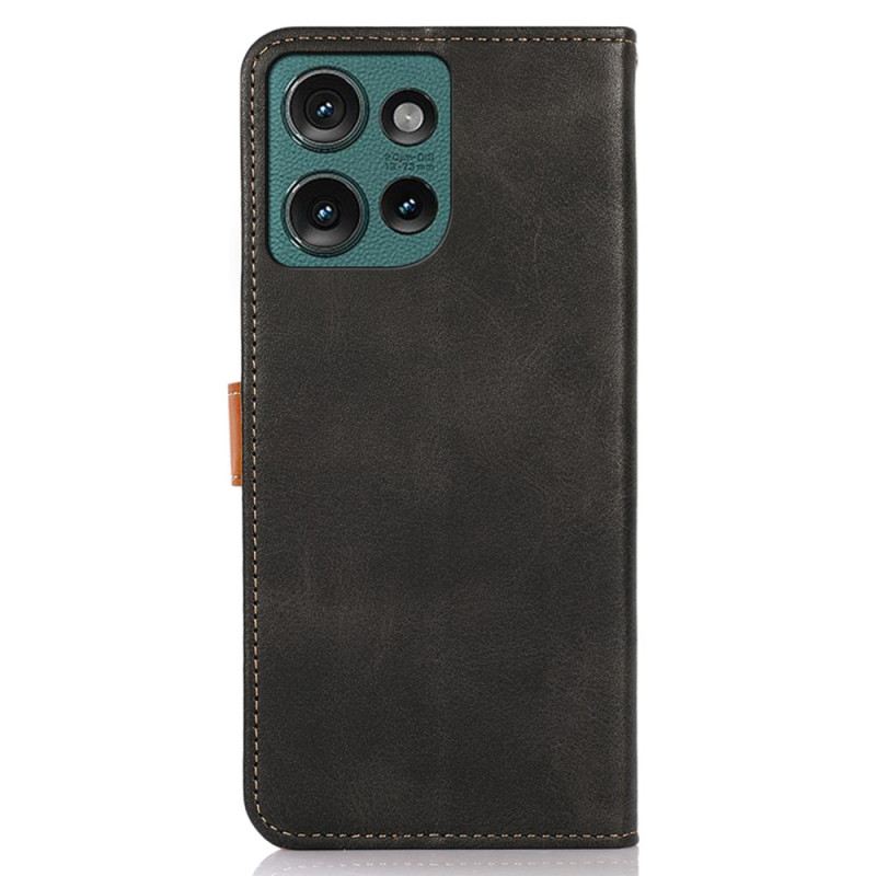 Bőrtok Motorola Edge 50 Neo Aranycsat