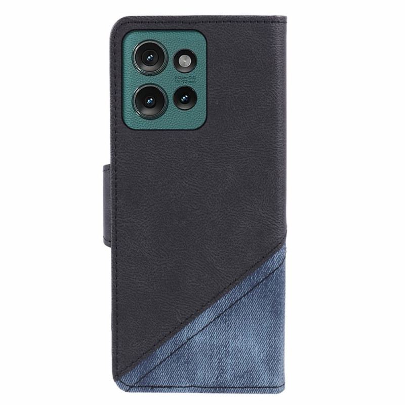 Bőrtok Motorola Edge 50 Neo Bi-textúra