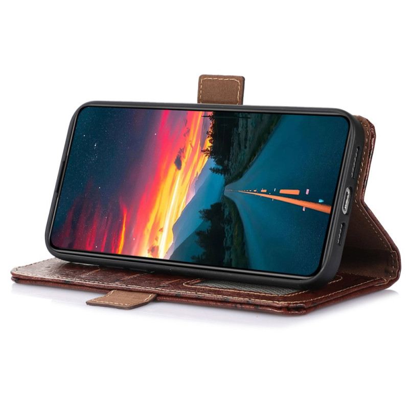 Bőrtok Motorola Edge 50 Neo Eredeti Rfid Bőr