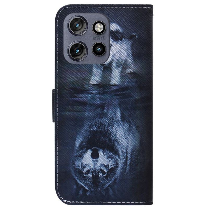 Bőrtok Motorola Edge 50 Neo Kölyökálom