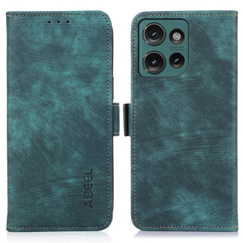 Bőrtok Motorola Edge 50 Neo Retro Abeel