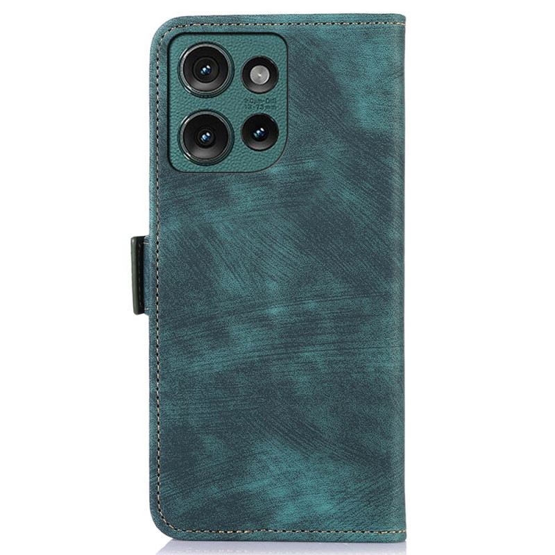 Bőrtok Motorola Edge 50 Neo Retro Abeel