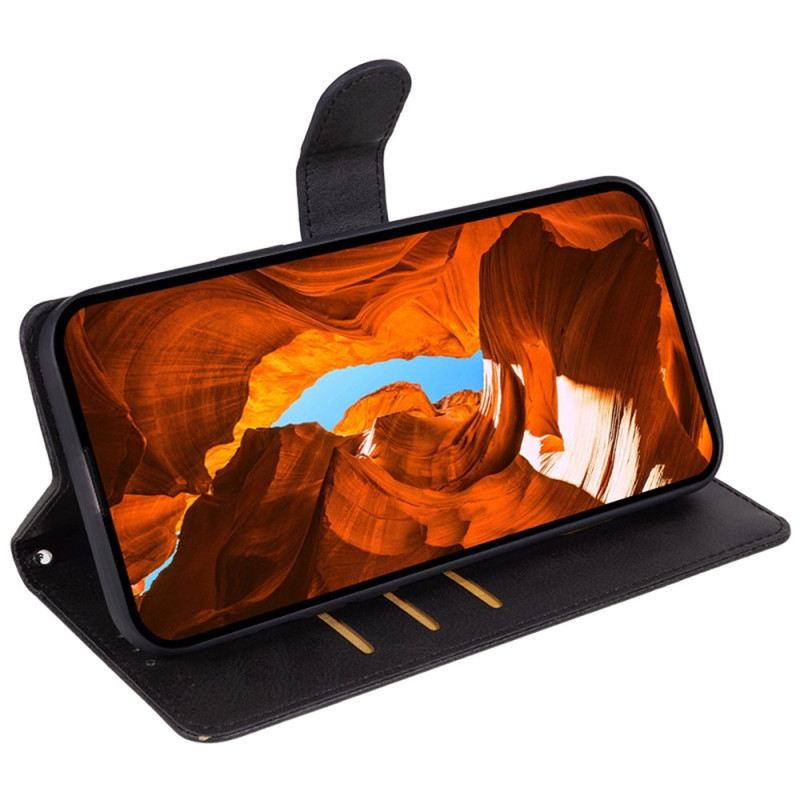 Bőrtok Motorola Edge 50 Neo Sima Műbőr