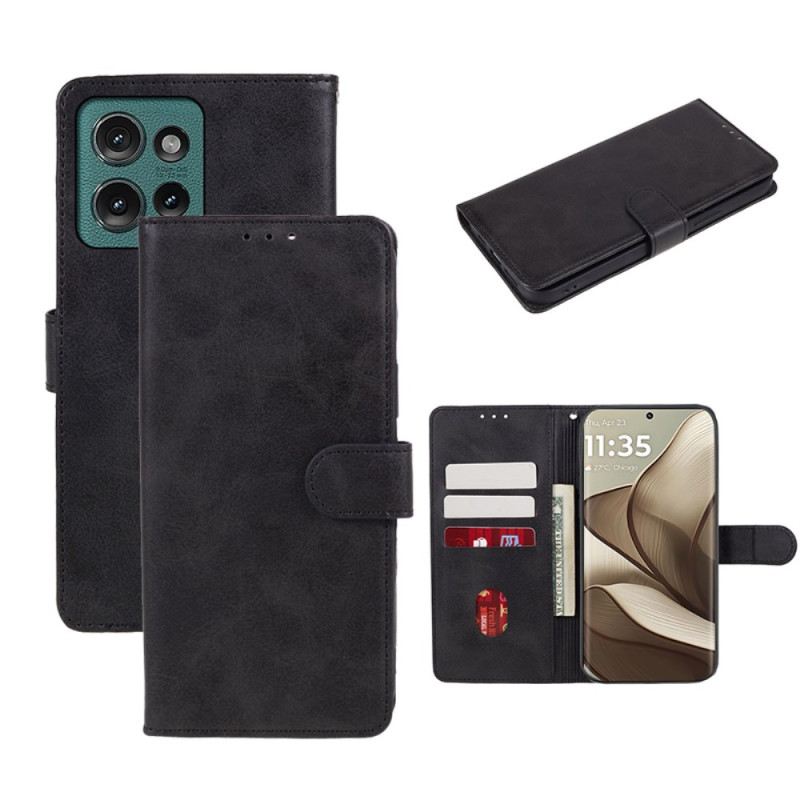 Bőrtok Motorola Edge 50 Neo Sima Műbőr