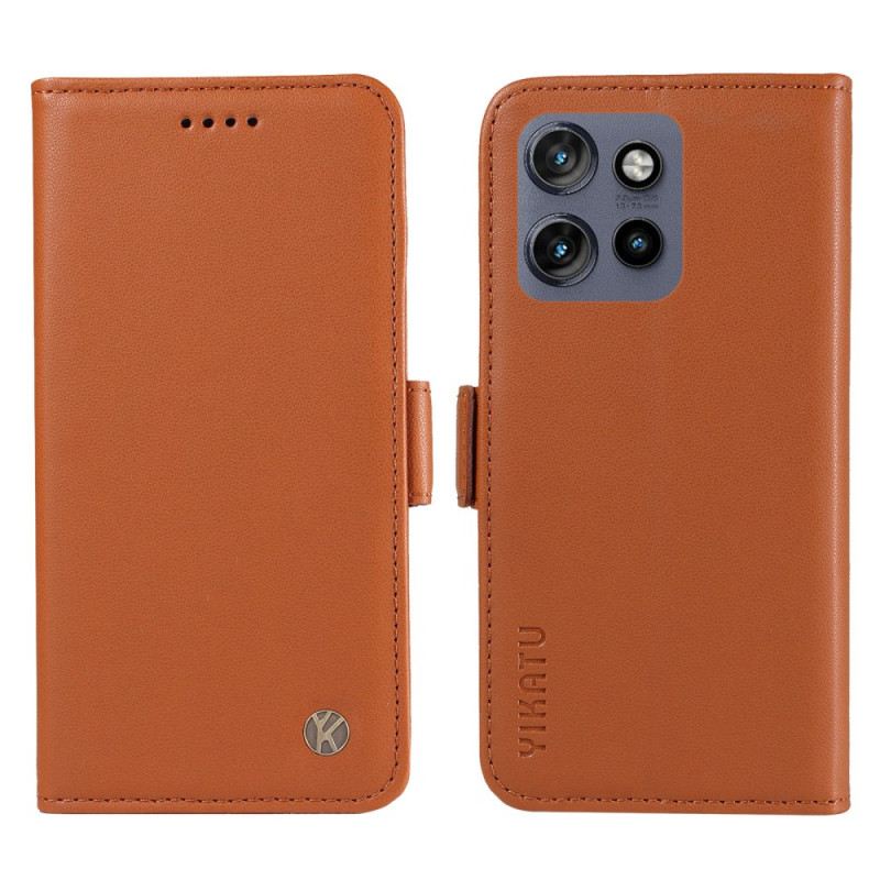 Bőrtok Motorola Edge 50 Neo Vintage Ykatu