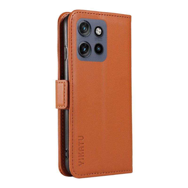 Bőrtok Motorola Edge 50 Neo Vintage Ykatu