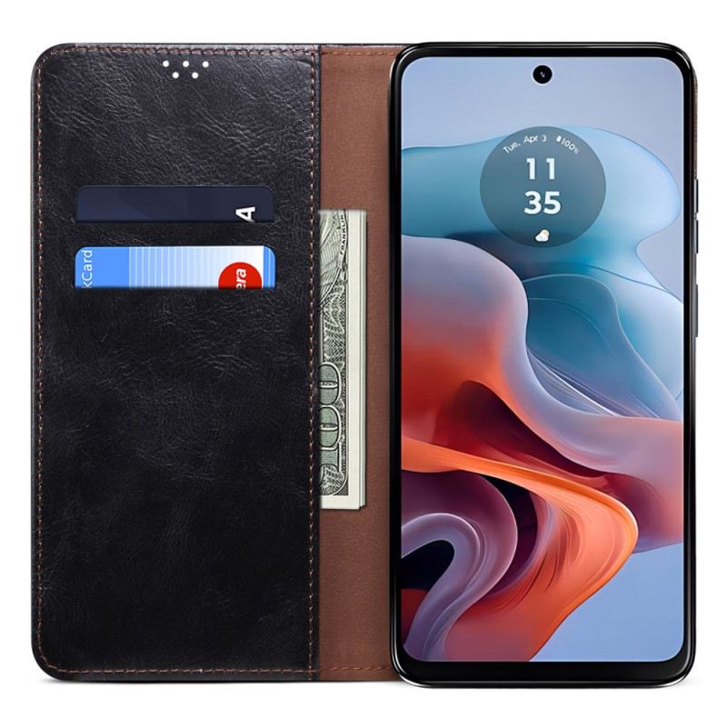 Fliptok Motorola Edge 50 Neo Viaszított Műbőr