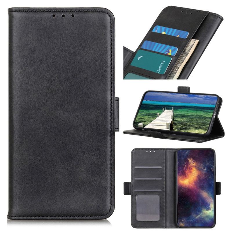 Kinyitható Bőrtok Motorola Edge 50 Neo Kettős Kapocs