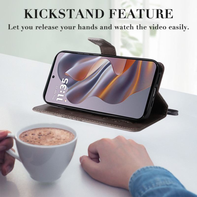 Kinyitható Tokok Motorola Edge 50 Neo Óriáslepkék