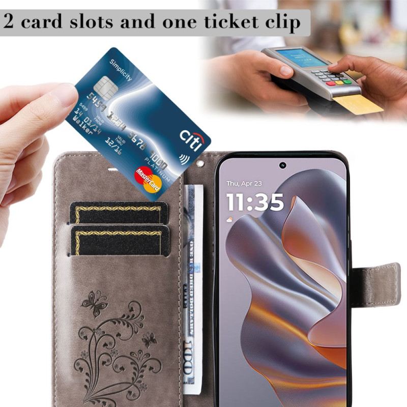 Kinyitható Tokok Motorola Edge 50 Neo Óriáslepkék