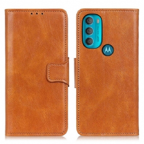 Fliptok / Bőrtok Moto G71 5G Bőr Hatású Megfordítható Kapocs