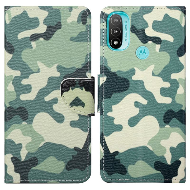 Fliptok / Bőrtok Moto G71 5G Katonai Álcázás