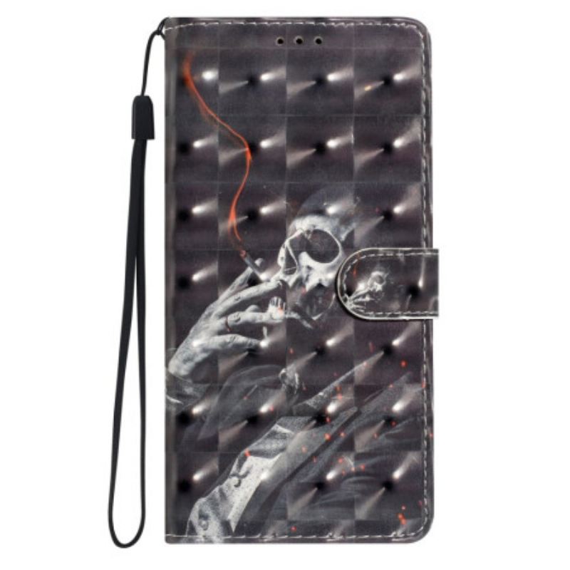 Bőrtok Xiaomi 15 3d Füstölgő Csontváz