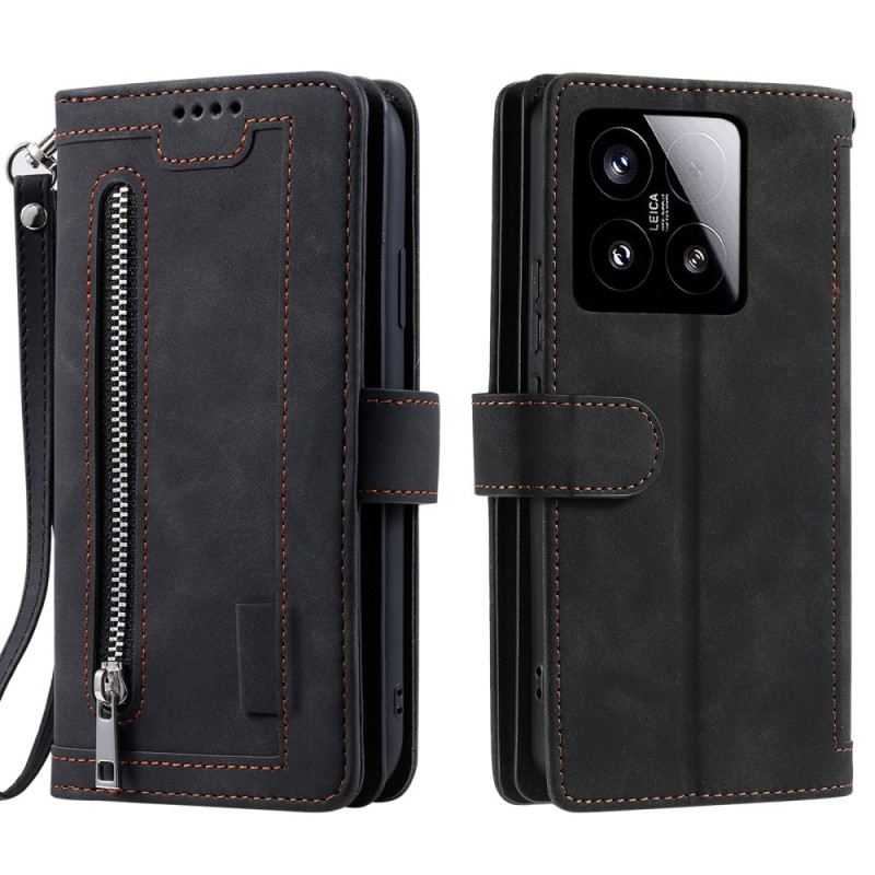 Bőrtok Xiaomi 15 Cipzáras Pénztárca