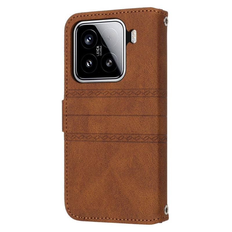 Bőrtok Xiaomi 15 Dupla Fríz