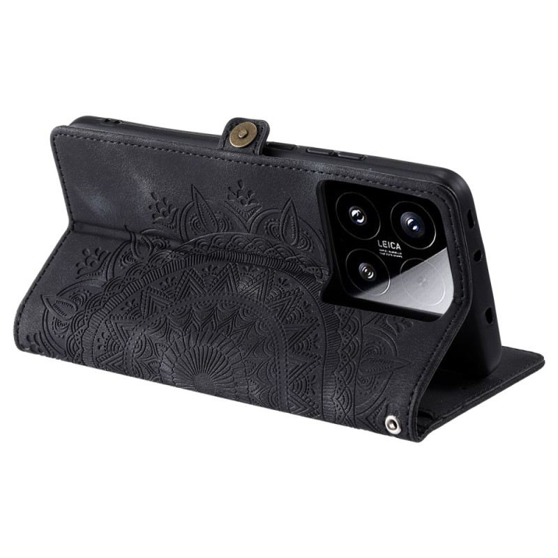 Bőrtok Xiaomi 15 Mandala Velúr Hatású