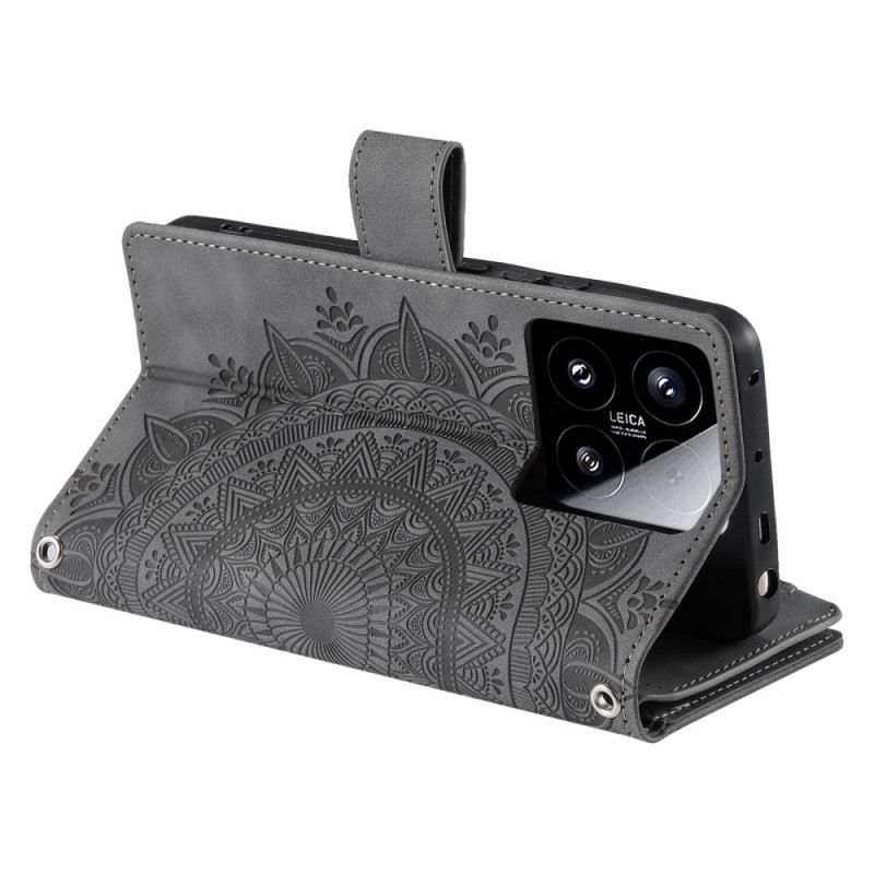 Bőrtok Xiaomi 15 Mandala Velúr Hatású Pénztárca