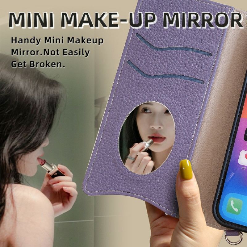 Bőrtok Xiaomi 15 Pénztárca És Lánc