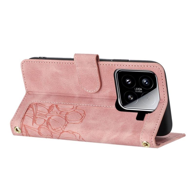 Bőrtok Xiaomi 15 Pitypang Szíj