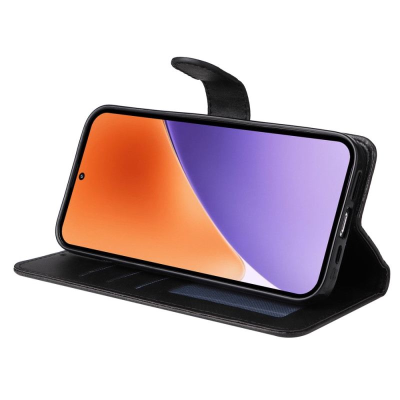 Bőrtok Xiaomi 15 Sima Bőrhatású Pánt