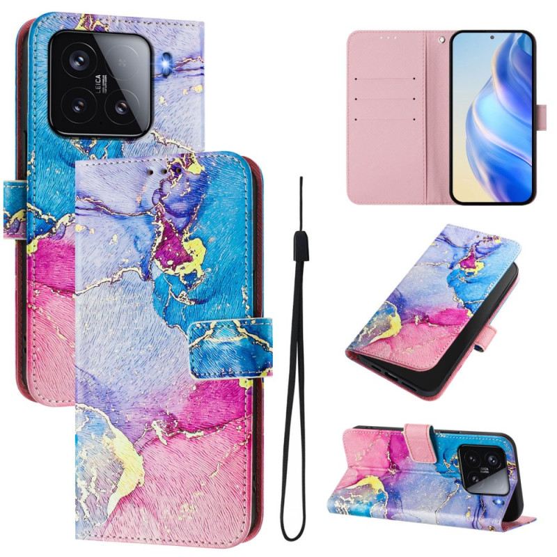 Bőrtok Xiaomi 15 Többszínű Márvány