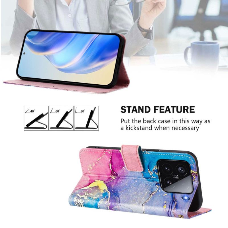 Bőrtok Xiaomi 15 Többszínű Márvány