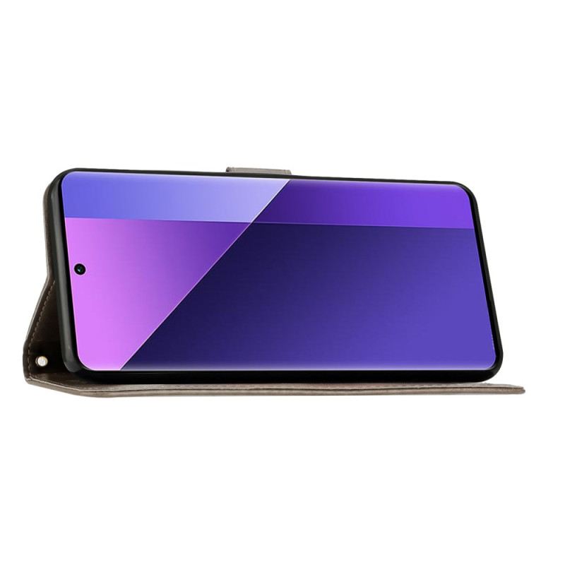 Bőrtok Xiaomi 15 Virágmintás