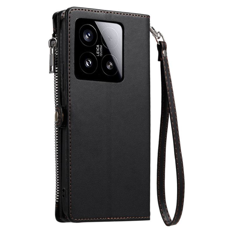 Fliptok Xiaomi 15 Aprópénztartó Pénztárca 8 Kártyatartóval