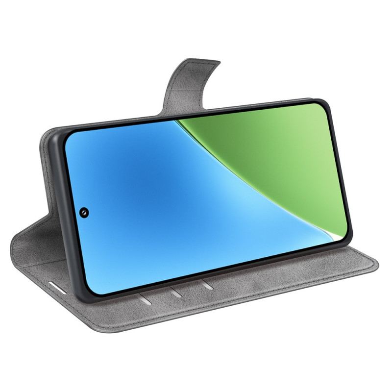 Fliptok Xiaomi 15 Bőr Stílusú