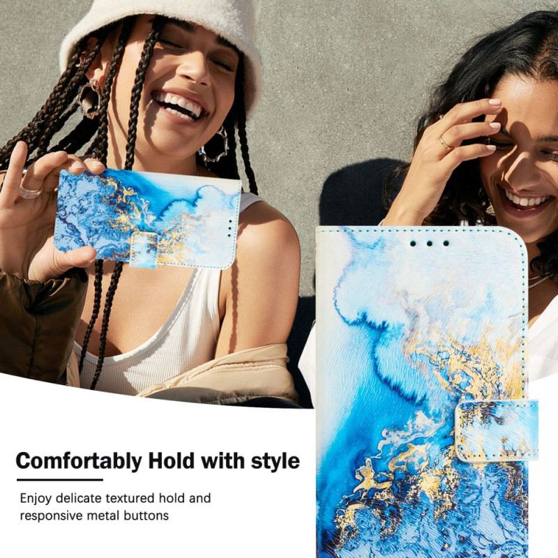 Kinyitható Bőrtok Xiaomi 15 Óceán Márvány Motívum