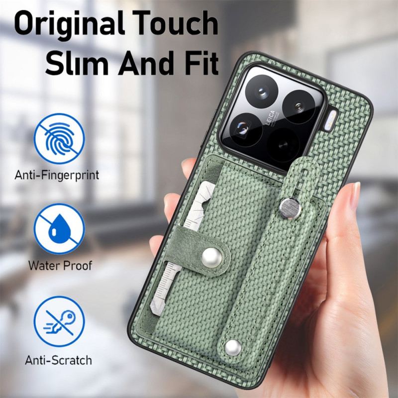 Mobiltelefon Tokok Xiaomi 15 Szénszálas Kártyatartó És Szíj