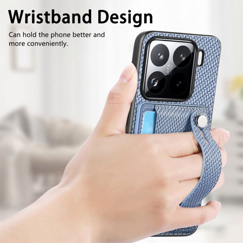 Mobiltelefon Tokok Xiaomi 15 Szénszálas Kártyatartó És Szíj