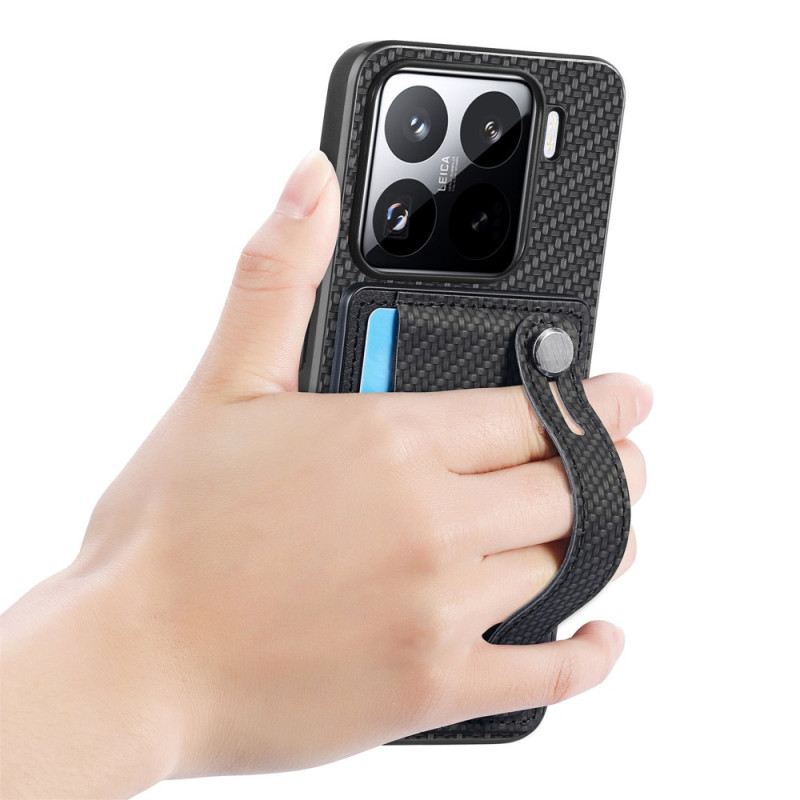 Mobiltelefon Tokok Xiaomi 15 Szénszálas Kártyatartó És Szíj