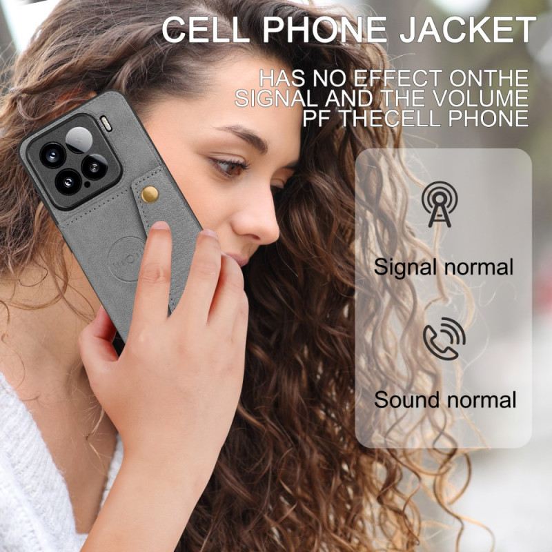 Tok Xiaomi 15 Bőrhatású Kártyatartóval És Állvánnyal